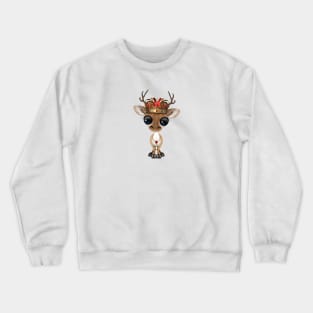 Cute Royal Deer Wearing Crown Crewneck Sweatshirt